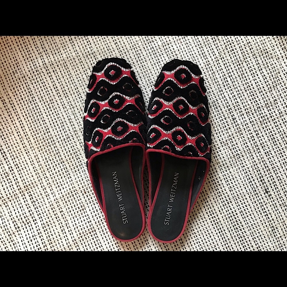 Stuart Weitzman Leather Mule Flat Women 7 M NEW